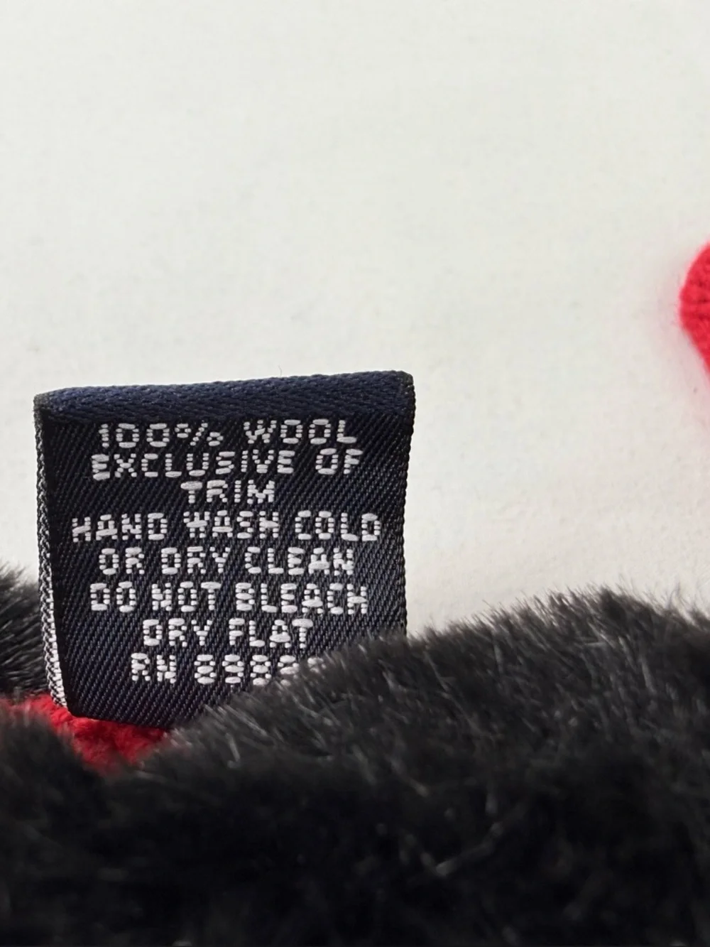 Preston & York Red Wool Faux Fur Cuff Knit Gloves